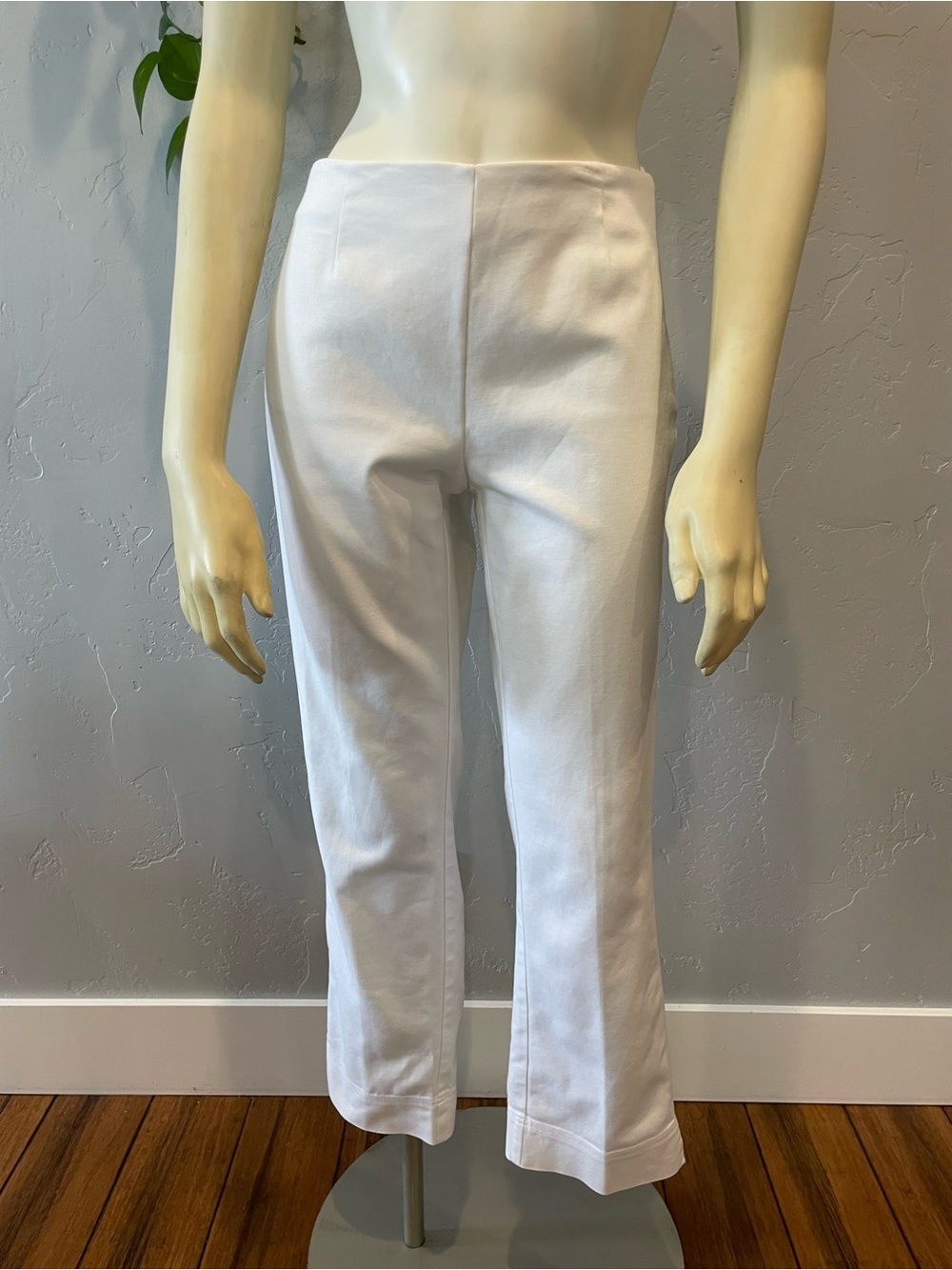 New cotton highrise Cropped White Straight-Leg “hot pants” 4